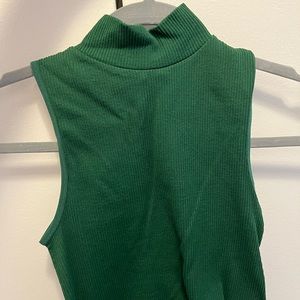 Green high neck tank top from Zara.